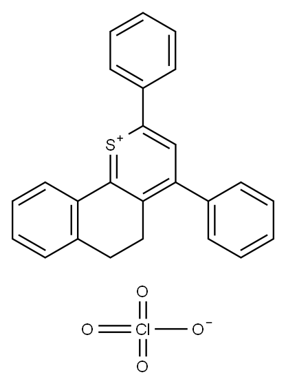 7,8-Benzo-2,4-diphenyl-5,6-dihydrothiochromylium perchlorate 구조식 이미지