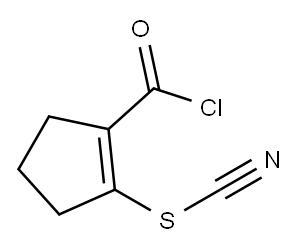 Thiocyanic acid, 2-(chlorocarbonyl)-1-cyclopenten-1-yl ester (9CI) 구조식 이미지