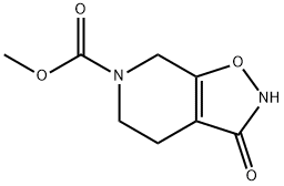methyl 3,4,5,7-tetrahydro-3-oxoisoxazolo[5,4-c]pyridine-6(2H)-carboxylate 구조식 이미지