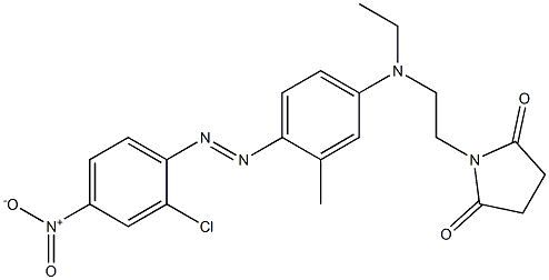 1-[2-[[4-[(2-chloro-4-nitrophenyl)azo]-m-tolyl]ethylamino]ethyl]pyrrolidine-2,5-dione 구조식 이미지