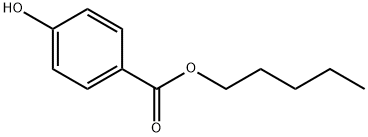 펜틸4-하이드록시벤조에이트(INCI:펜틸파라벤) 구조식 이미지