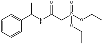 Phosphonic acid, 2-oxo-2-(1-phenylethyl)aminoethyl-, diethyl ester Structure