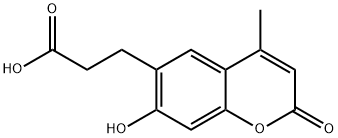 3-(7-Hydroxy-4-methyl-2-oxo-2H-chromen-6-yl)propanoic acid 구조식 이미지