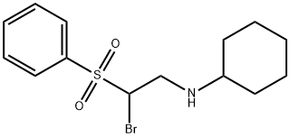 (2-BENZENESULFONYL-2-BROMO-ETHYL)-CYCLOHEXYL-AMINE Structure