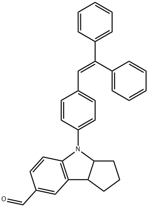 (3aS,8bS)-4-(4-(2,2-diphenylvinyl)phenyl)-1,2,3,3a,4,8b-hexahydrocyclopenta[b]indole-7-carbaldehyde 구조식 이미지