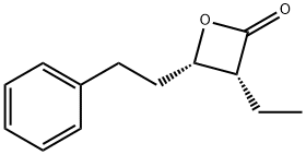 2-Oxetanone,3-ethyl-4-(2-phenylethyl)-,(3R,4S)-(9CI) 구조식 이미지