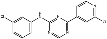 N-(3-chlorophenyl)-4-(2-chloropyridin-4-yl)-1,3,5-triazin-2-amine Structure