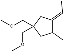 Cyclopentane, 3-ethylidene-1,1-bis(methoxymethyl)-4-methyl-, (3E)- (9CI) Structure