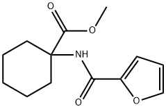 Cyclohexanecarboxylic acid, 1-[(2-furanylcarbonyl)amino]-, methyl ester (9CI) Structure