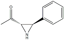 Ethanone, 1-(3-phenyl-2-aziridinyl)-, trans-(-)- (9CI) 구조식 이미지