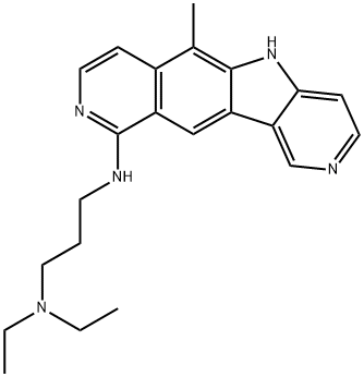 N,N-diethyl-N'-(6-methyl-5H-pyrido[3',4':4,5]pyrrolo[2,3-g]isoquinolin-10-yl)propane-1,3-diamine 구조식 이미지