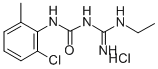 Urea, 1-(2-chloro-6-methylphenyl)-3-ethylamidino-, hydrochloride 구조식 이미지