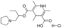 2,4,6-trimethyl-5-(1-pyrrolidin-1-ylbutan-2-yloxycarbonyl)-1,4-dihydro pyridine-3-carboxylic acid hydrochloride 구조식 이미지