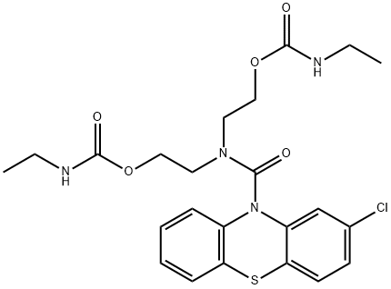 Bis(ethylcarbamic acid)(2-chloro-10H-phenothiazin-10-ylcarbonylimino)diethylene ester 구조식 이미지