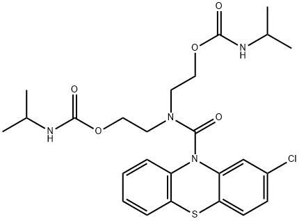 Bis(1-methylethylcarbamic acid)2,2'-(2-chloro-10H-phenothiazin-10-ylcarbonylimino)diethyl ester Structure