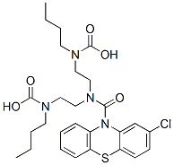 Di(butylcarbamic acid)2,2'-[[(2-chloro-10H-phenothiazin-10-yl)carbonyl]imino]bisethyl ester 구조식 이미지