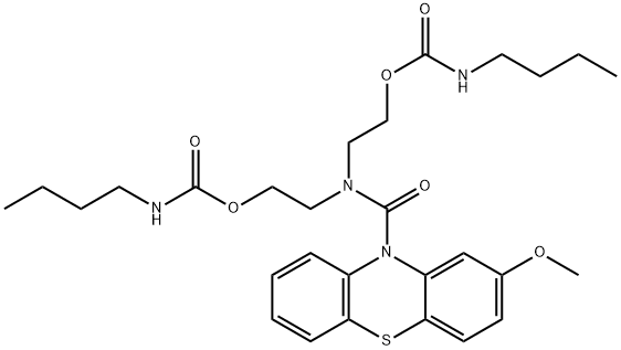 Di(butylcarbamic acid)2,2'-[[(2-methoxy-10H-phenothiazin-10-yl)carbonyl]imino]bisethyl ester 구조식 이미지