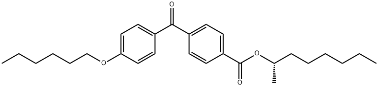 1-methylheptyl (S)-4-[4-(hexyloxy)benzoyl]benzoate 구조식 이미지
