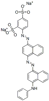 4-[[4-[(4-Phenylamino-1-naphthalenyl)azo]-1-naphthalenyl]azo]benzene-1,3-disulfonic acid disodium salt 구조식 이미지