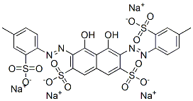tetrasodium 4,5-dihydroxy-3,6-bis[(4-methyl-2-sulphonatophenyl)azo]naphthalene-2,7-disulphonate 구조식 이미지