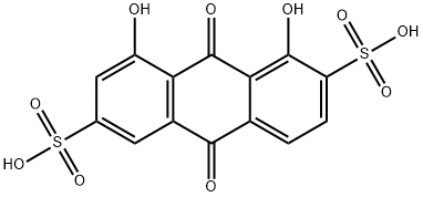 1,8-dihydroxy-9,10-anthraquinone-2,6-disulfonic acid Structure