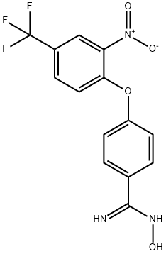 N'-Hydroxy-4-[2-nitro-4-(trifluoromethyl)phenoxy]benzenecarboximidamide 구조식 이미지