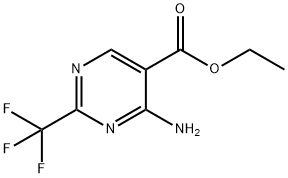 에틸4-아미노-2-(트리플루오로메틸)피리미딘-5-카르복실레이트 구조식 이미지