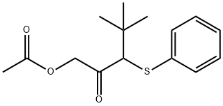 4,4-Dimethyl-2-oxo-3-(phenylsulfanyl)pentyl acetate Structure