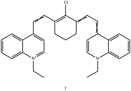 4-[(E)-2-(2-CHLORO-3-((E)-2-[1-ETHYL-4(1H)-QUINOLINYLIDENE]ETHYLIDENE)-1-CYCLOHEXEN-1-YL)ETHENYL]-1-ETHYLQUINOLINIUM IODIDE Structure