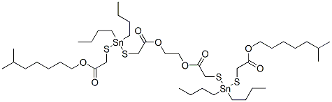 diisooctyl 4,4,15,15-tetrabutyl-7,12-dioxo-8,11-dioxa-3,5,14,16-tetrathia-4,15-distannaoctadecanedioate 구조식 이미지
