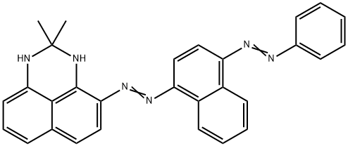 2,3-dihydro-2,2-dimethyl-4-[[1-naphthyl-4-(phenylazo)]azo]-1H-perimidine Structure