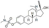 (17R)-3-(Dimethylsulfamoyloxy)-13-ethyl-18,19-dinorpregna-1,3,5(10)-trien-20-yn-17-ol Structure