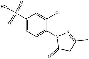 3-chloro-4-(5-hydroxy-3-methyl-1H-pyrazol-1-yl)benzenesulfonic acid 구조식 이미지