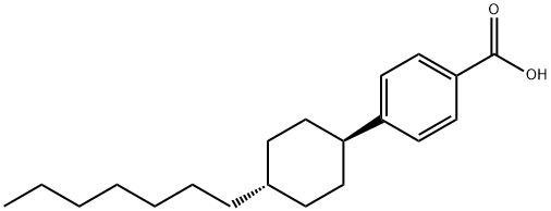 trans-4-Heptylcyclohexanecarboxylic acid 구조식 이미지
