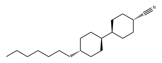 [trans(trans)]-4'-heptyl[1,1'-bicyclohexyl]-4-carbonitrile Structure