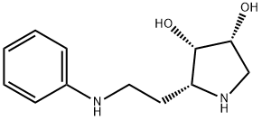 3,4-Pyrrolidinediol,2-[2-(phenylamino)ethyl]-,(2R,3S,4R)-(9CI) 구조식 이미지