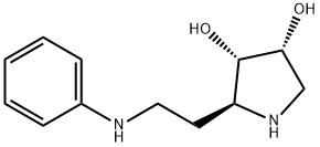 3,4-Pyrrolidinediol,2-[2-(phenylamino)ethyl]-,(2S,3S,4R)-(9CI) Structure