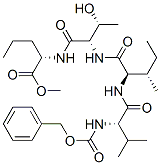 METHYL N-(BENZYLOXYCARBONYL)VALYL-D-ALLOISOLEUCYLTHREONYLNORVALINATE Structure