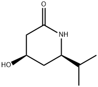 2-Piperidinone, 4-hydroxy-6-(1-methylethyl)-, (4R,6R)- (9CI) 구조식 이미지