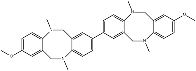 8,8'-DIMETHOXY-5,11,5'-TRIMETHYL-5,6,11,12,5',6',11',12'-OCTAHYDRO-[2,2']BI[DIBENZO[B,F][1,5]DIAZOCINYL] Structure