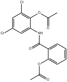Benzamide, 2-(acetyloxy)-N-(2-(acetyloxy)-3,5-dichlorophenyl)- Structure