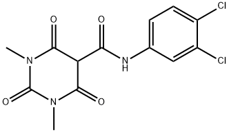 N-(3,4-dichlorophenyl)-1,2,3,4-tetrahydro-6-hydroxy-1,3-dimethyl-2,4-dioxopyrimidine-5-carboxamide 구조식 이미지