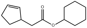 cyclohexyl cyclopent-2-ene-1-acetate 구조식 이미지