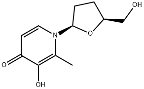 4(1H)-Pyridinone, 3-hydroxy-2-methyl-1-[(2R,5S)-tetrahydro-5-(hydroxymethyl)-2-furanyl]- (9CI) 구조식 이미지