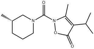 Piperidine,  3-methyl-1-[[3-methyl-4-(1-methylethyl)-5-oxo-2(5H)-isoxazolyl]carbonyl]-,  (3S)-  (9CI) Structure