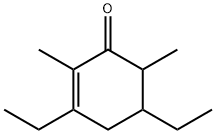 3,5-diethyl-2,6-dimethylcyclohex-2-en-1-one  구조식 이미지