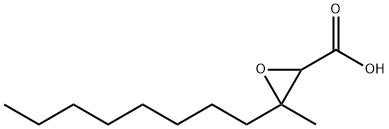 3-메틸-3-옥틸옥시란-2-카르복실산 구조식 이미지