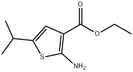 2-Amino-5-isopropyl-thiophene-3-carboxylic acid ethyl ester ,97% 구조식 이미지