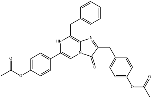 Imidazo[1,2-a]pyrazin-3(7H)-one,  6-[4-(acetyloxy)phenyl]-2-[[4-(acetyloxy)phenyl]methyl]-8-(phenylmethyl)- 구조식 이미지