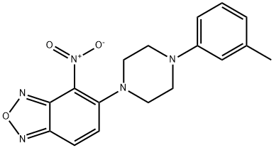 5-[4-(3-Methylphenyl)-1-piperazinyl]-4-nitrobenzofurazane 구조식 이미지